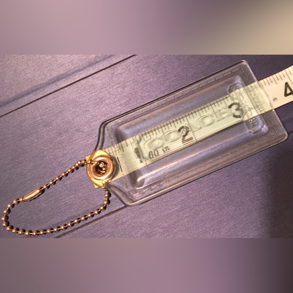 COACH POPPY CLEAR LUCITE PLASTIC KEY FOB BAG CHARM KEYCHAIN HANGTAG 3.5”L HUGE - Picture 2 of 9